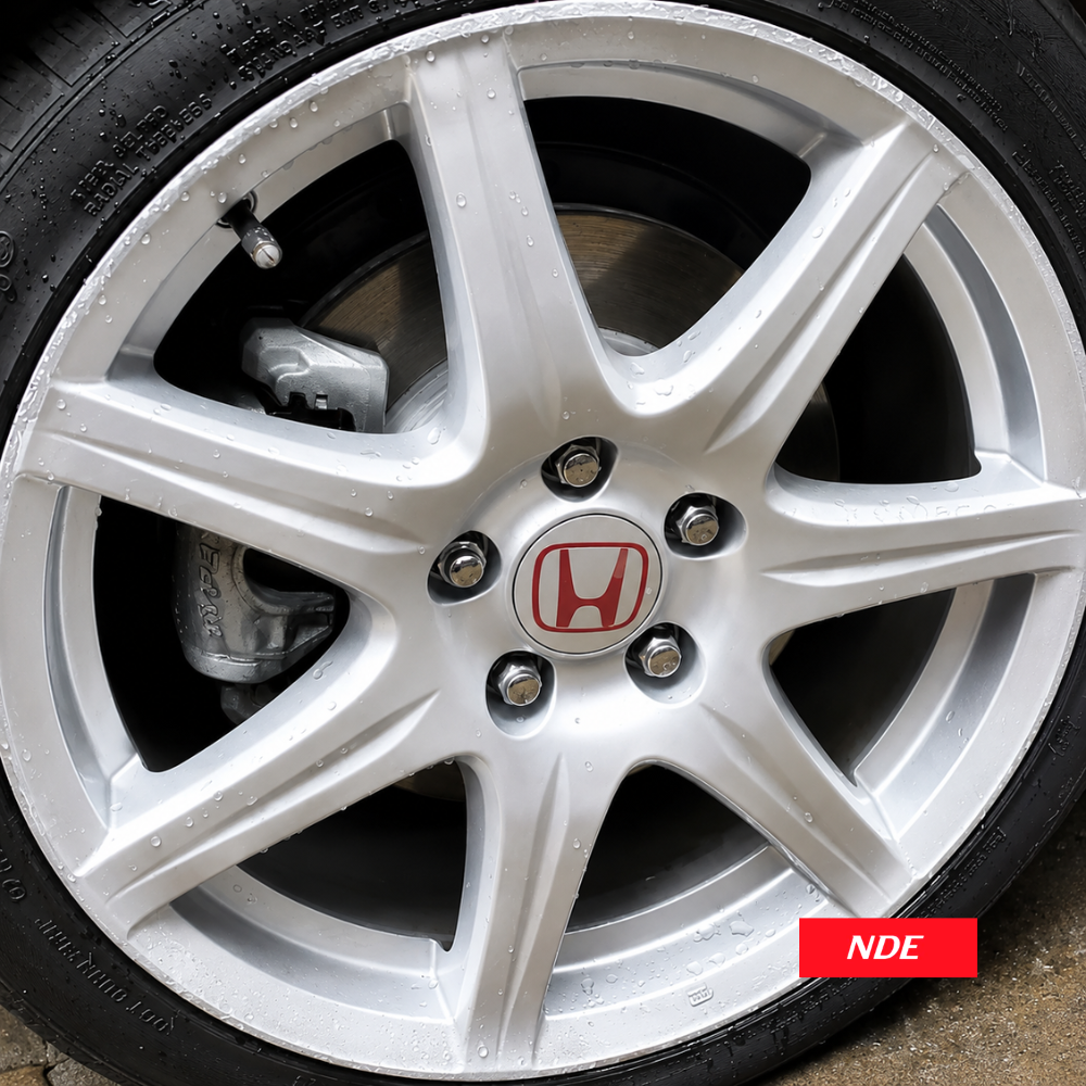 WHEEL CAP HONDA LOGO RED AND SILVER  | WHEEL CENTRE CAP