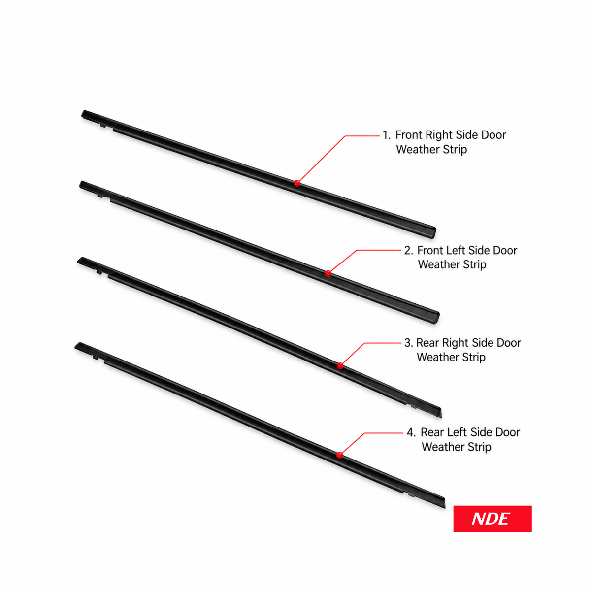 WEATHER STRIP SET FOR HONDA CIVIC (2016-2021)