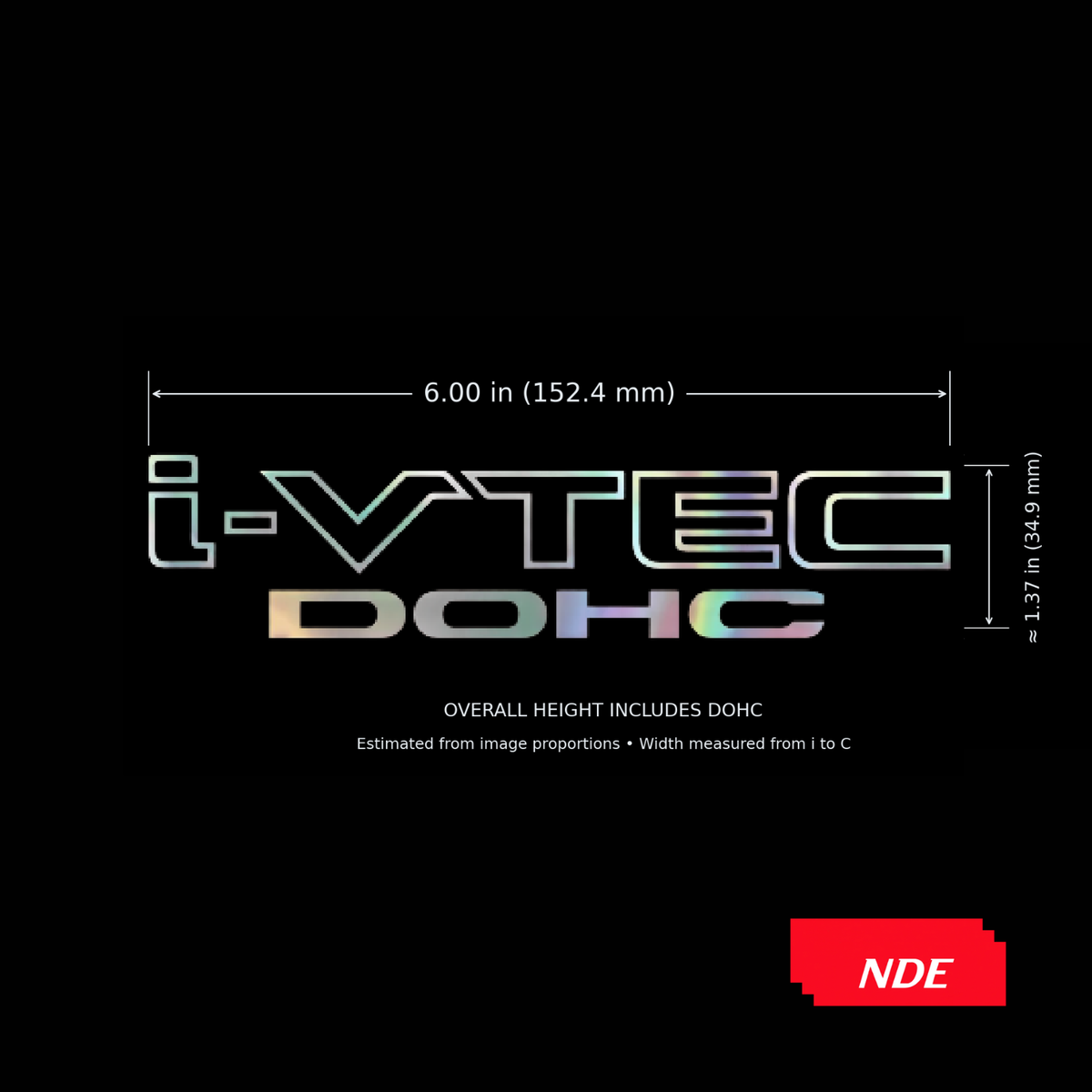 STICKER DECAL I VTEC DOHC