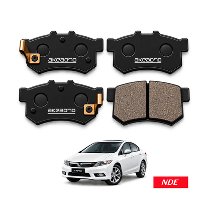 BRAKE DISC PAD SET REAR AKEBONO FOR HONDA CIVIC (2012-2016)