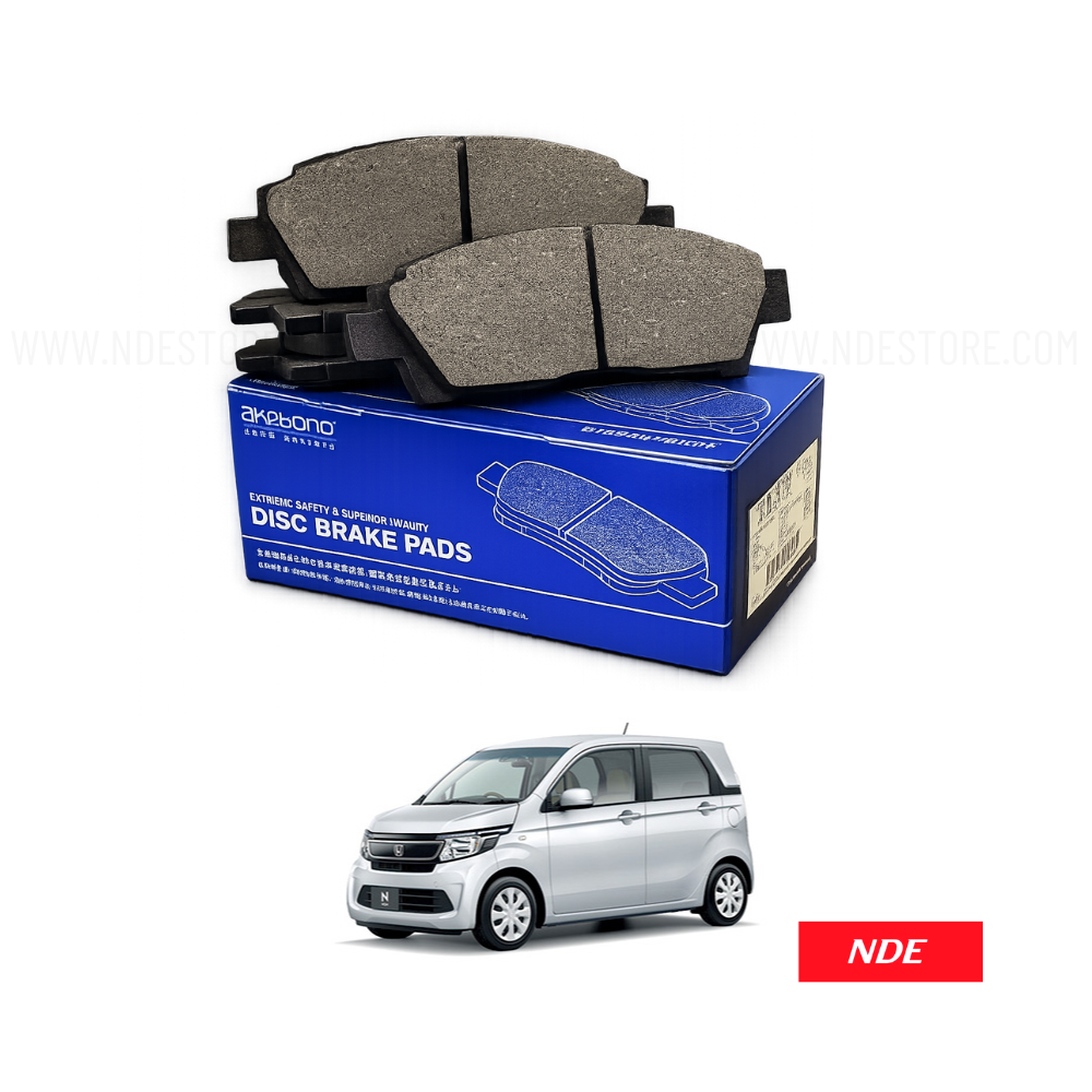 BRAKE DISC PAD SET FRONT AKEBONO FOR HONDA N WGN