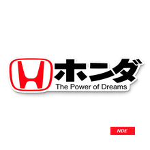 STICKER DECAL HONDA THE POWER OF DREAMS