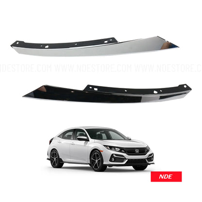 HEADLIGHT CHROME EYELID MOLDING TRIM FOR HONDA CIVIC (2016-2021)