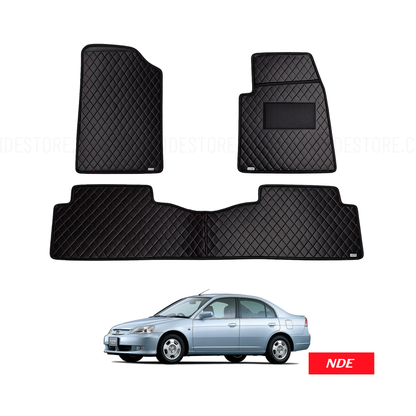 FLOOR MAT FLAT 7D STYLE FOR HONDA CIVIC (2002-2006)