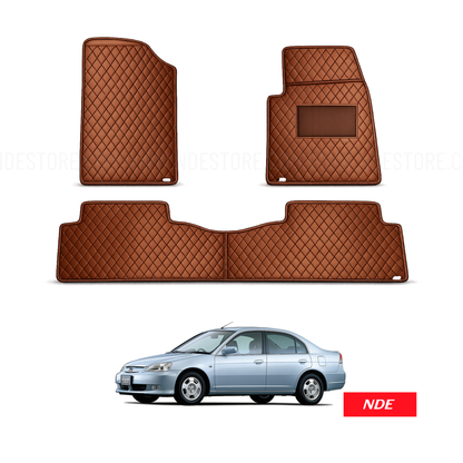 FLOOR MAT FLAT 7D STYLE FOR HONDA CIVIC (2002-2006)