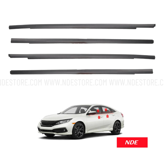 WEATHER STRIP CHROME COVER FOR HONDA CIVIC (2016-2021)