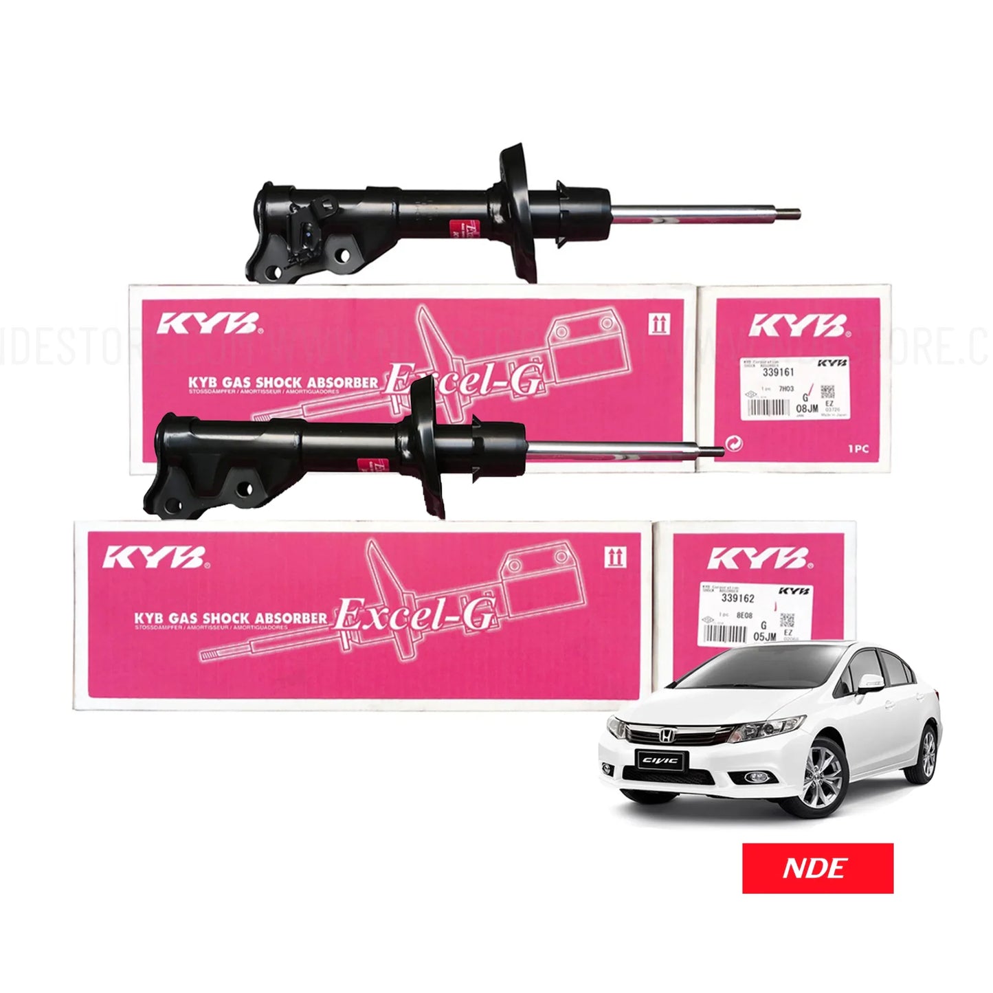 SHOCK ABSORBER SET FRONT KYB FOR HONDA CIVIC (2012-2016)