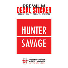 STICKER DECAL HUNTER SAVAGE
