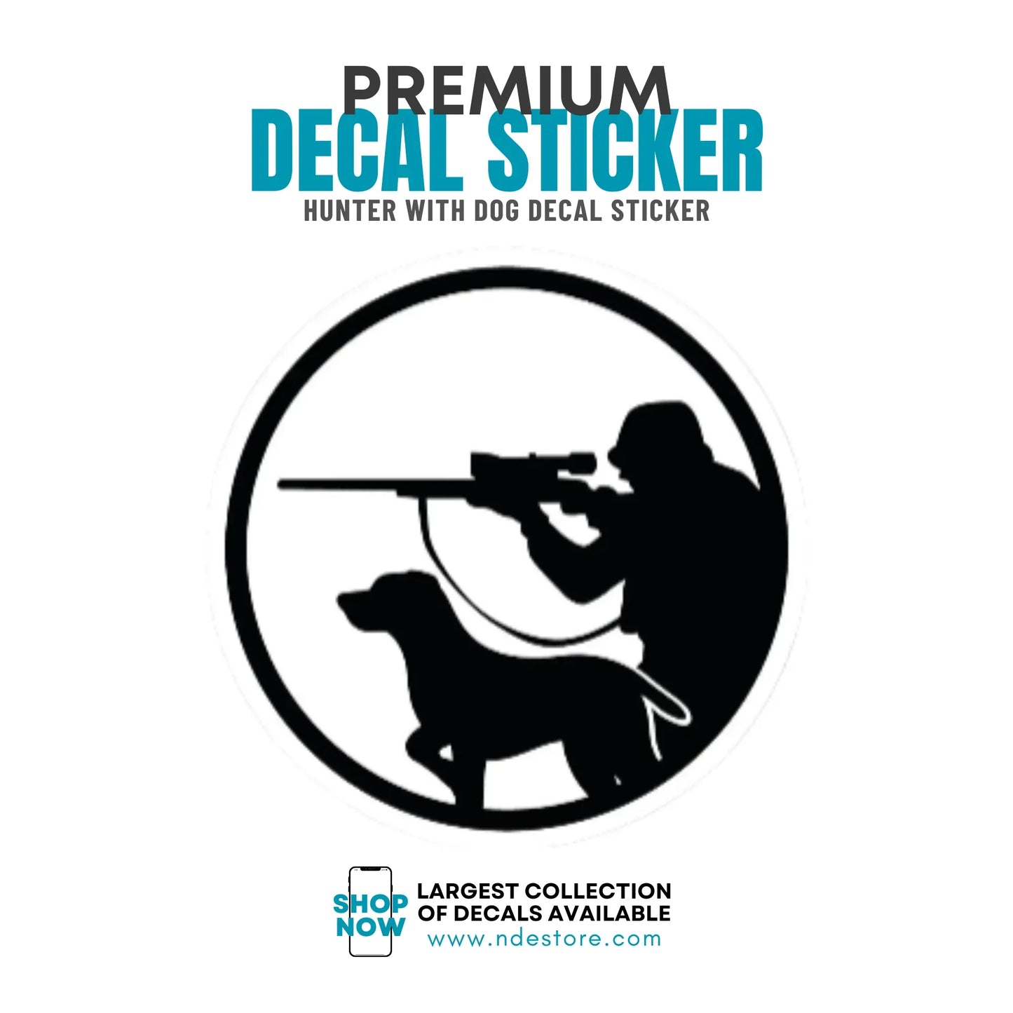STICKER DECAL HUNTER DOG