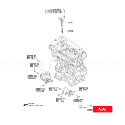 IGNITION COIL ASSY FOR TOYOTA COROLLA (Xli, Gli)