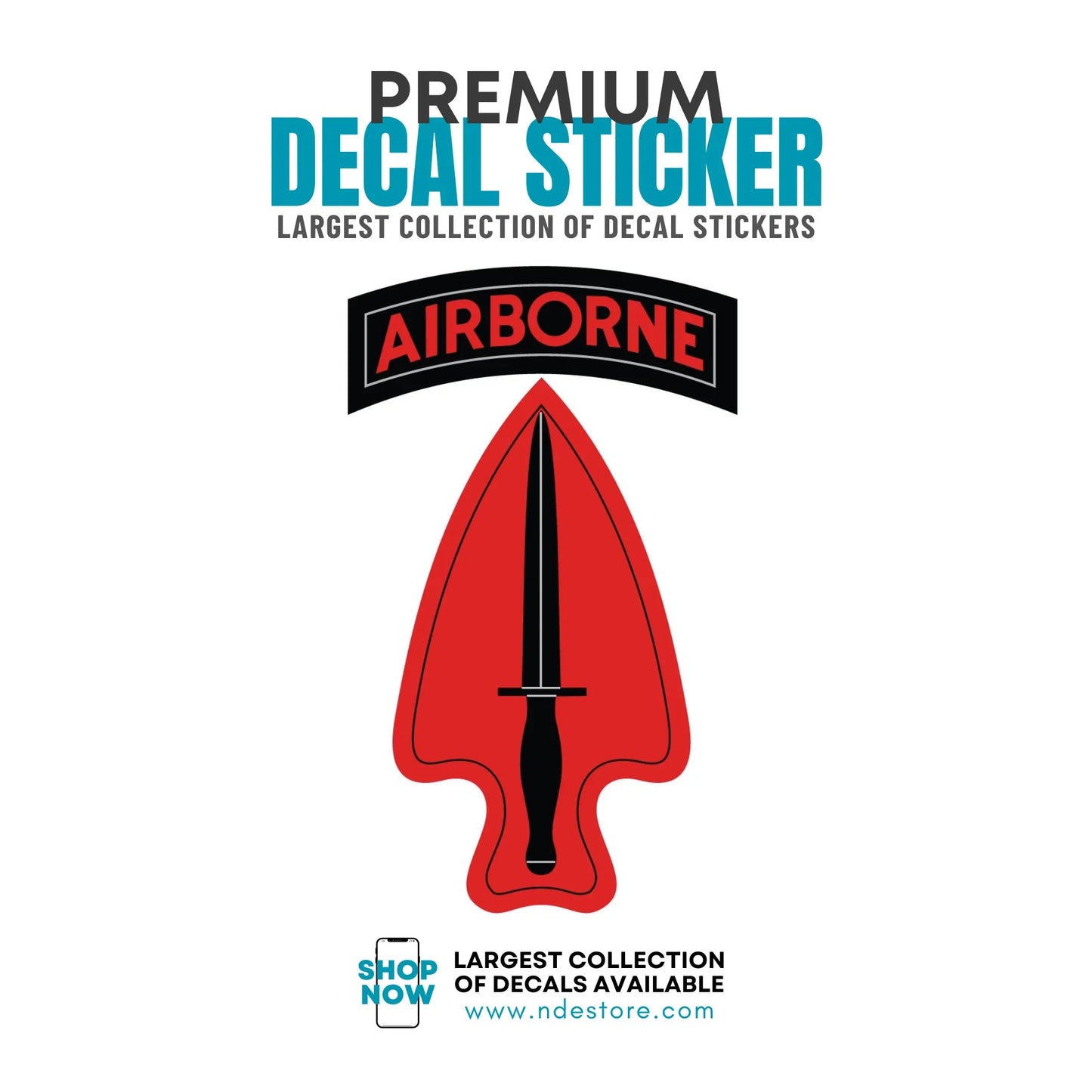 STICKER DECAL AIRBORNE INSIGNIA