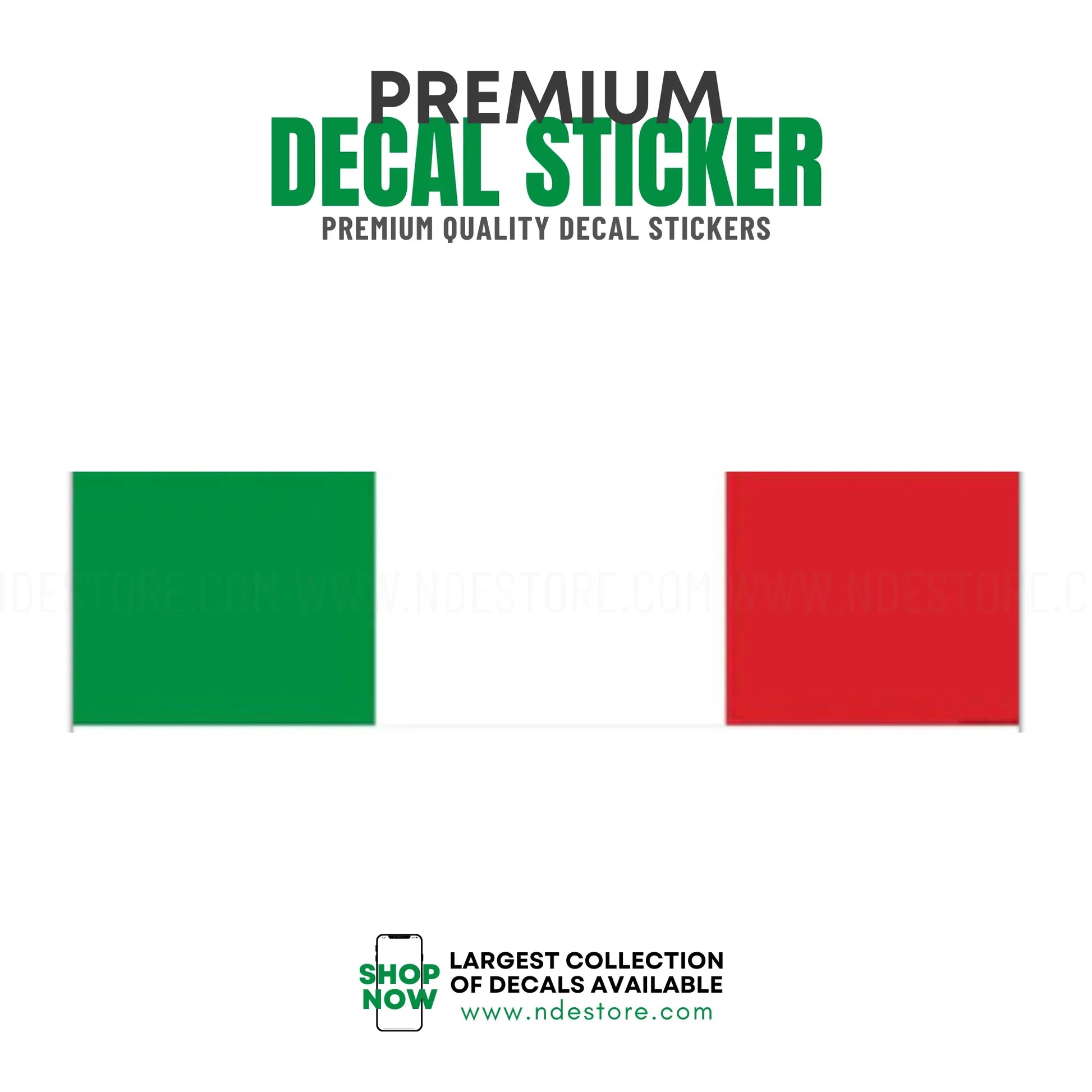 STICKER DECAL ITALY FLAG