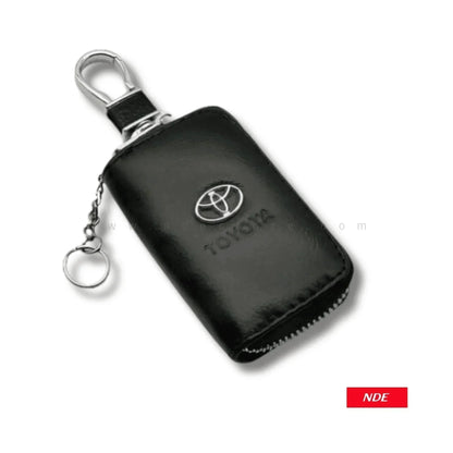 REMOTE COVER KEY POUCH PREMIUM LEATHER MATERIAL WITH TOYOTA LOGO (MADE IN CHINA) - ndestore.com