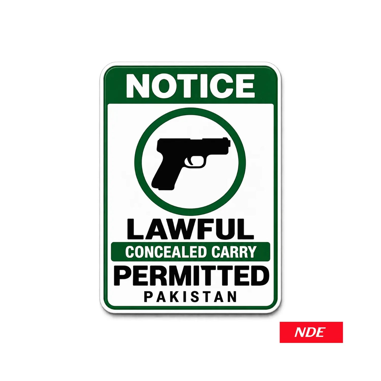 STICKER DECAL CARRY PERMIT