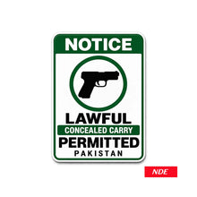 STICKER DECAL CARRY PERMIT