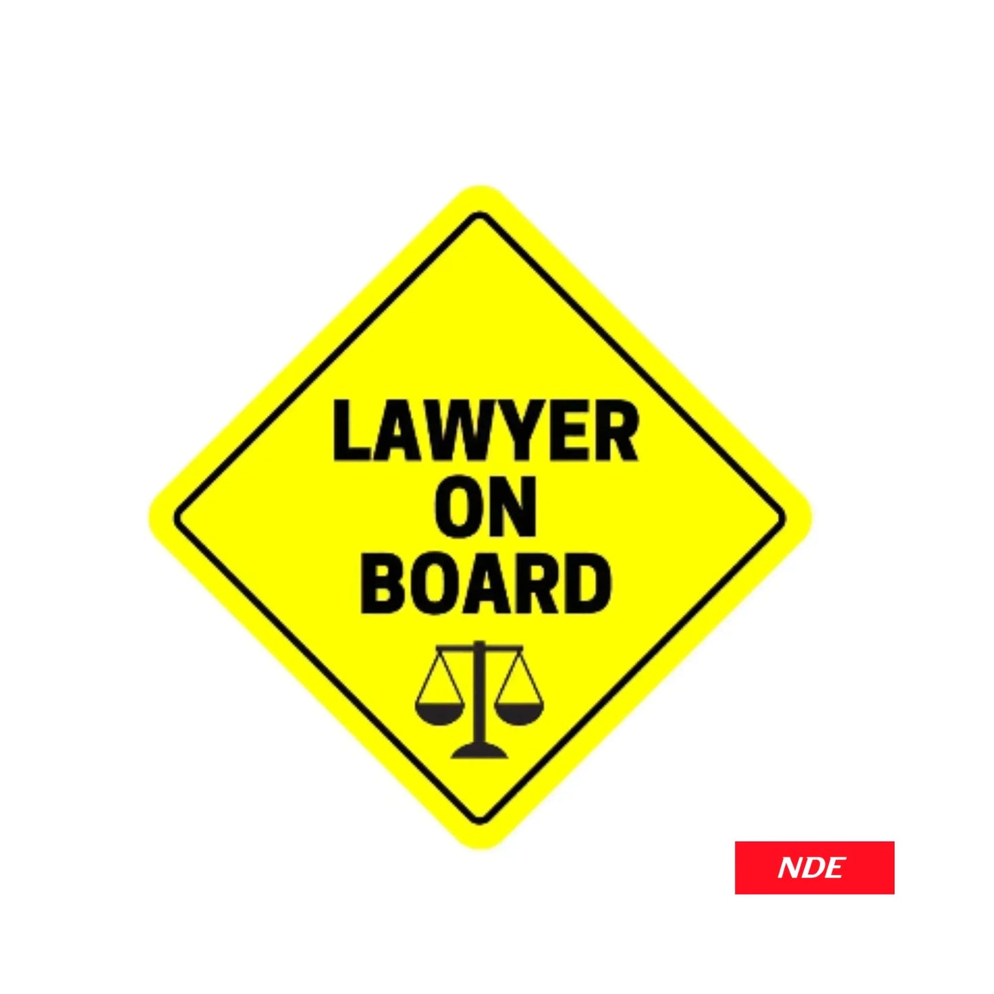 STICKER DECAL LAWYER ON BOARD