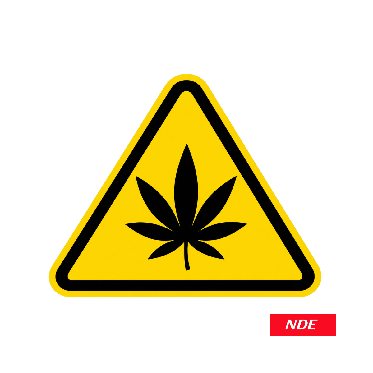 STICKER DECAL LEAF WARNING