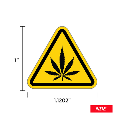 STICKER DECAL LEAF WARNING