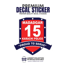 STICKER DECAL KARACHI POLICE MADADGAR 15