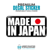 STICKER DECAL MADE IN JAPAN BLACK JDM