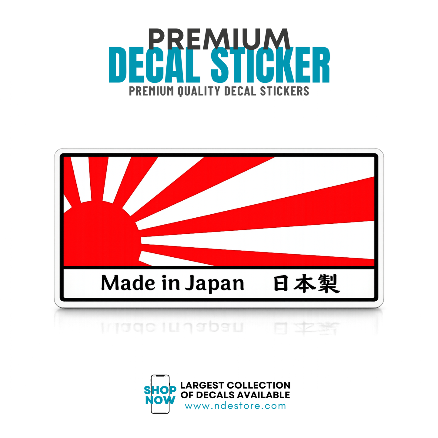 STICKER DECAL MADE IN JAPAN FLAG