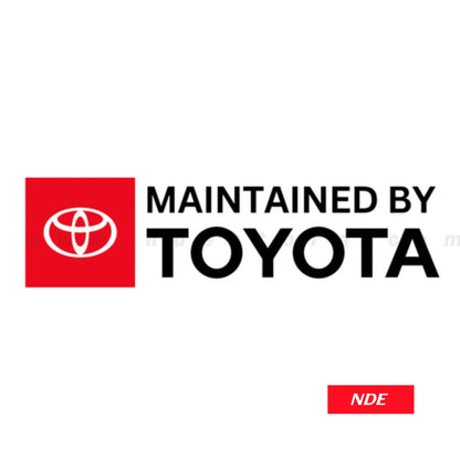 STICKER DECAL TOYOTA MAINTAINED BY TOYOTA