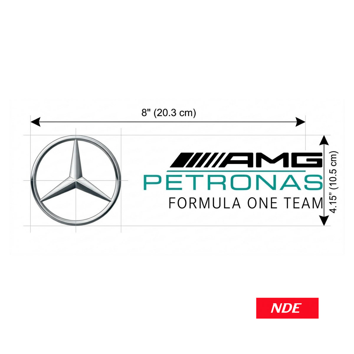 CUSTOM DECAL STICKER AMG PETRONAS FORMULA ONE TEAM