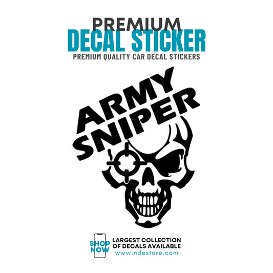 STICKER DECAL SNIPER ARMY  SKULL