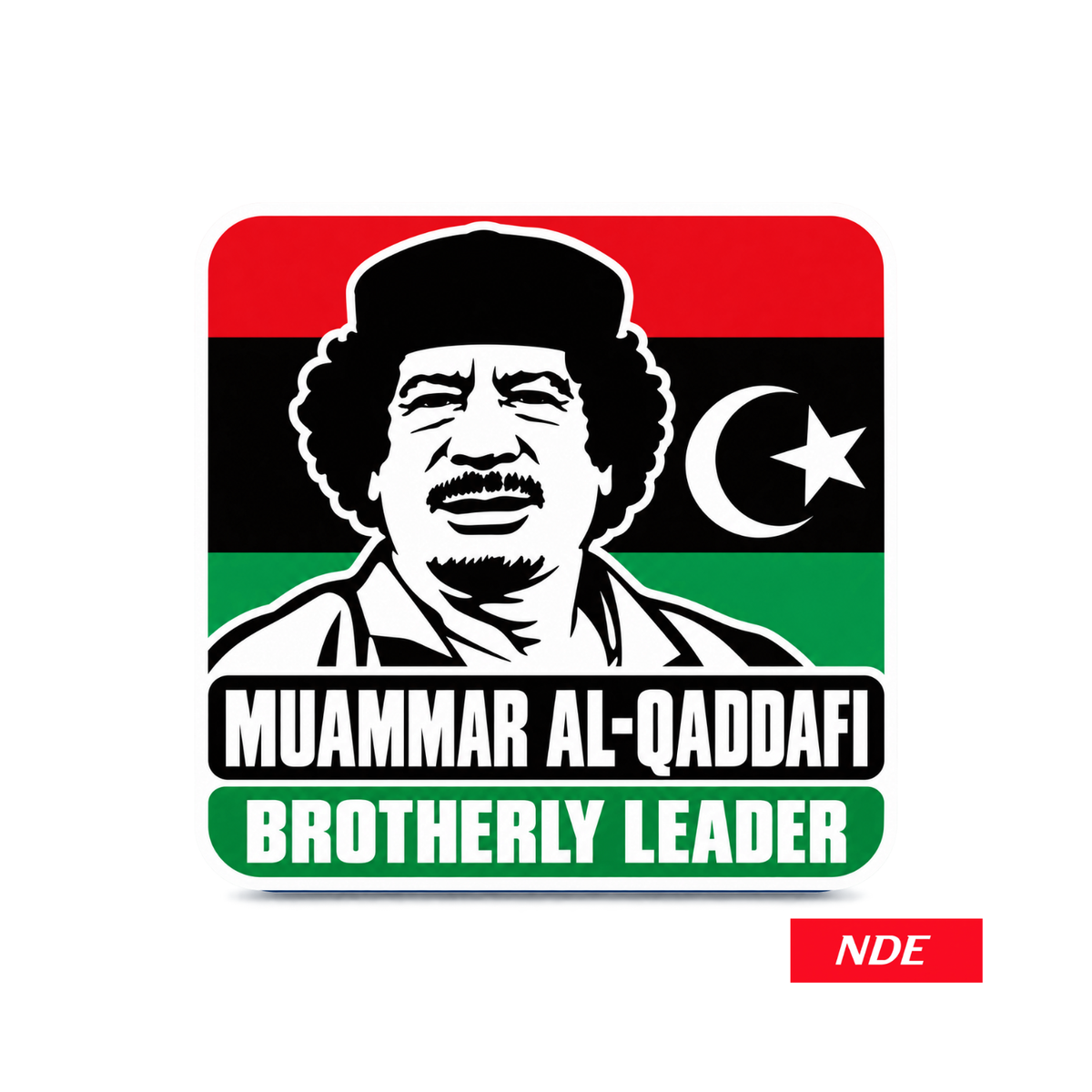 Muammar Al Qaddafi Global Leader Series vinyl cut decal sticker