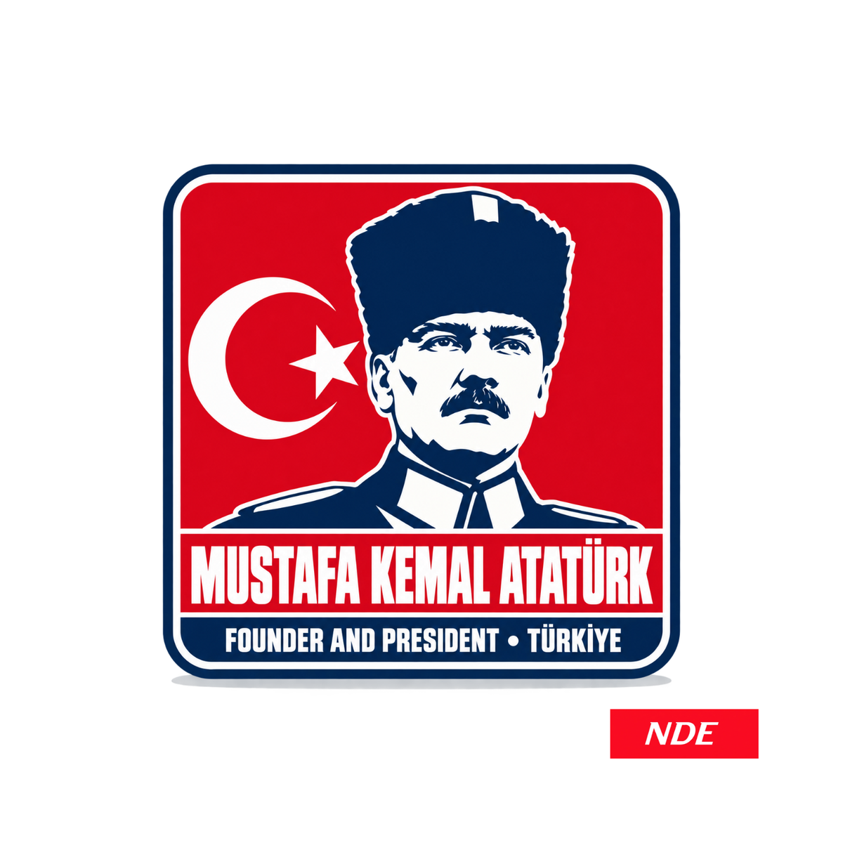 Mustafa Kemal Ataturk Global Leader Series vinyl cut decal sticker