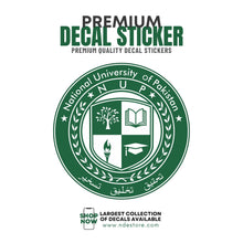 STICKER DECAL NATIONAL UNIVERSITY OF PAKISTAN