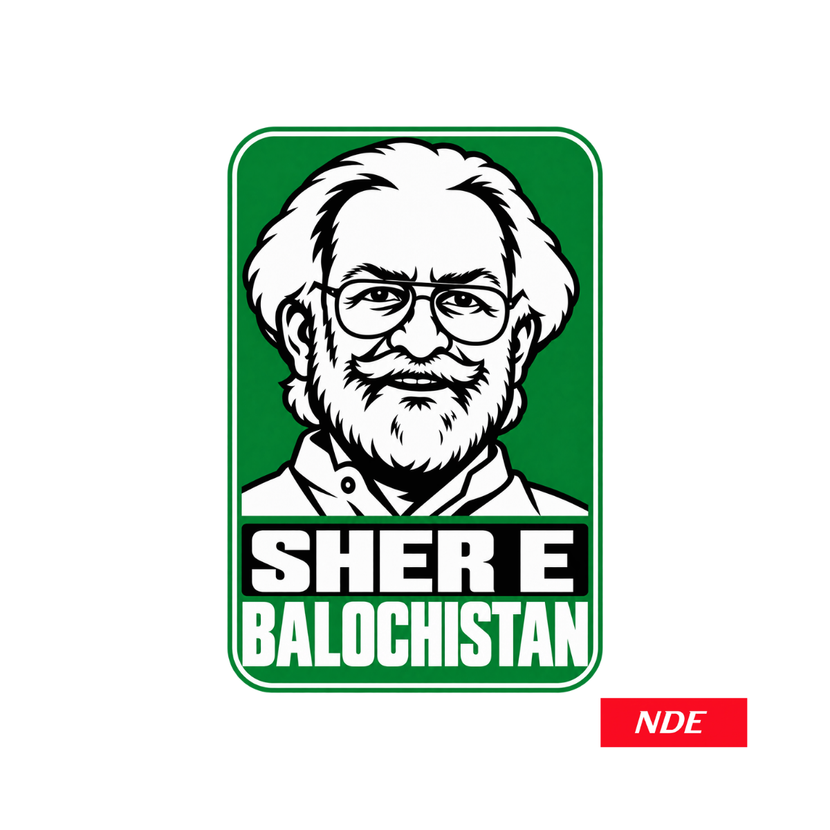 STICKER DECAL PRIDE OF PAKISTAN NAWAB AKBAR KHAN BUGTI