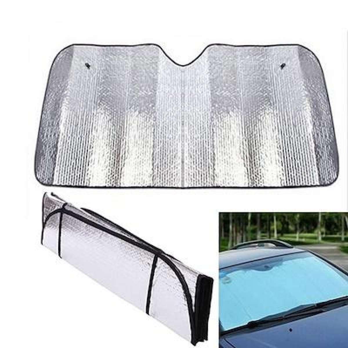 SUN SHADE ALUMINIUM FOIL TYPE FOR CAR WINDSHIELD (UNIVERSAL) - ndestore.com