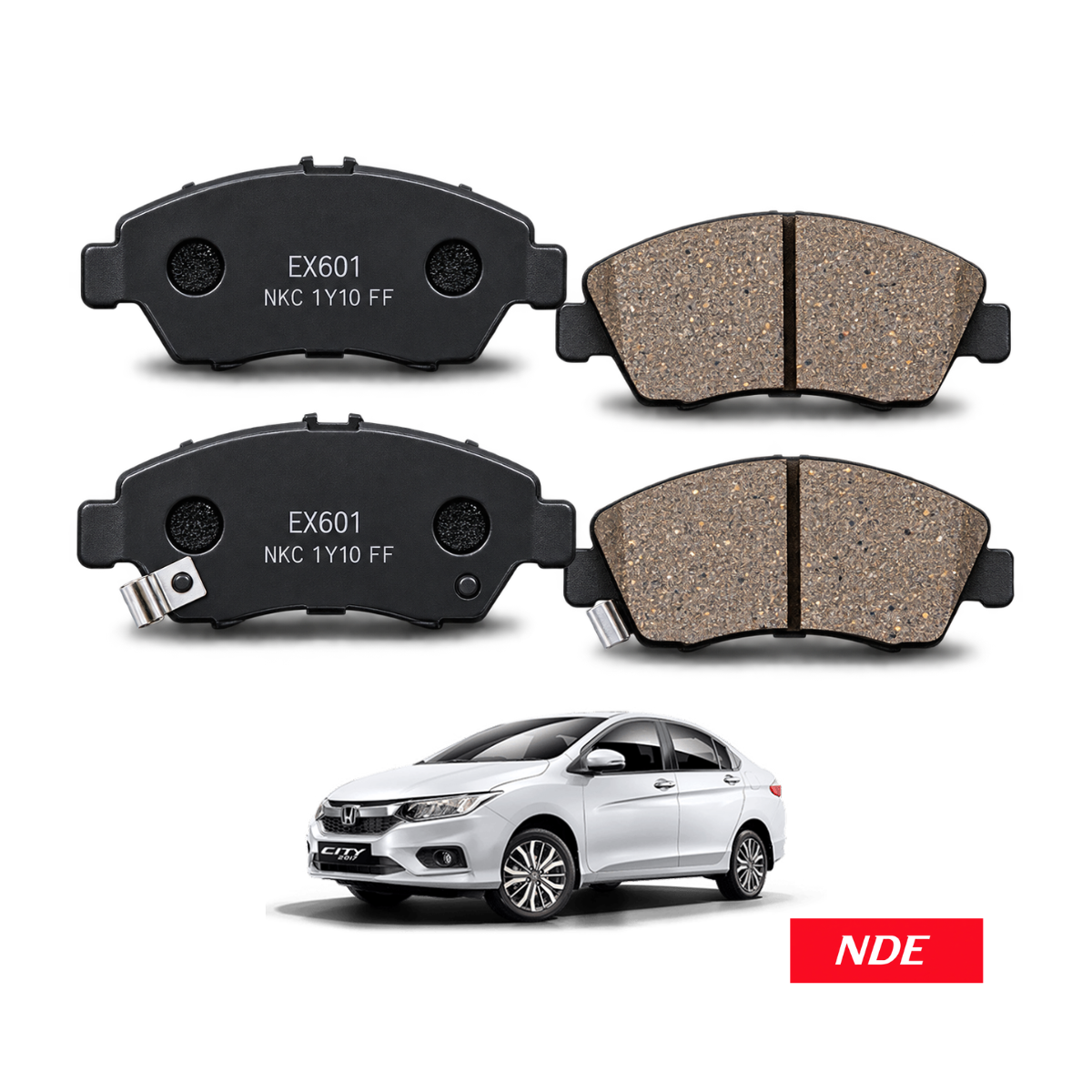 BRAKE DISC PAD SET FRONT NISSIN FOR HONDA CITY (2008-2021)