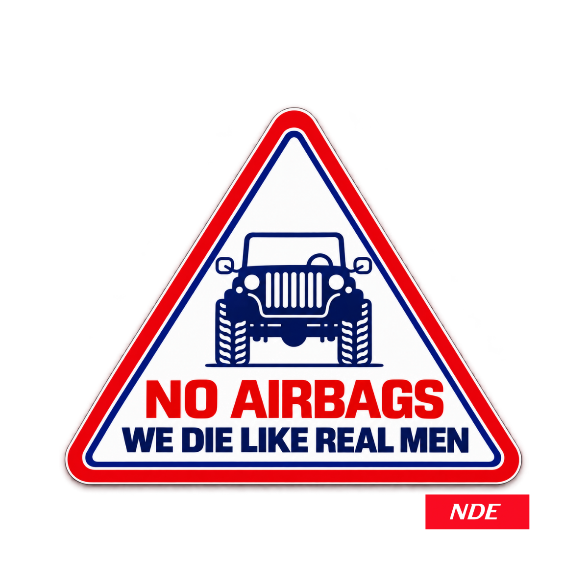STICKER DECAL NO AIRBAGS JEEP