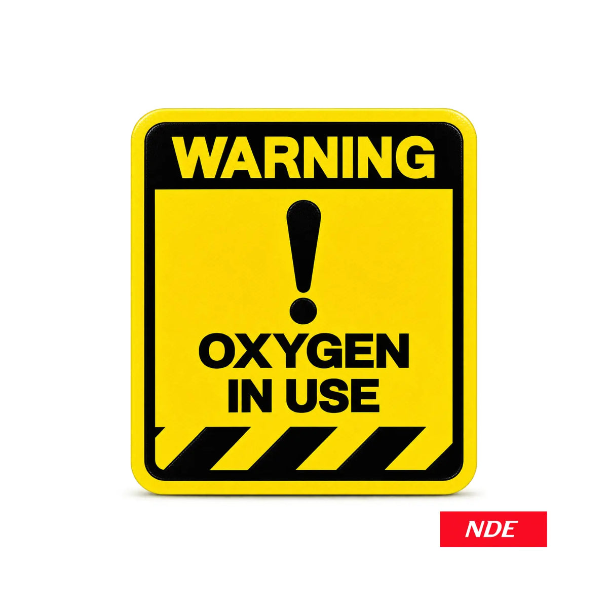 Oxygen in Use warning sticker decal