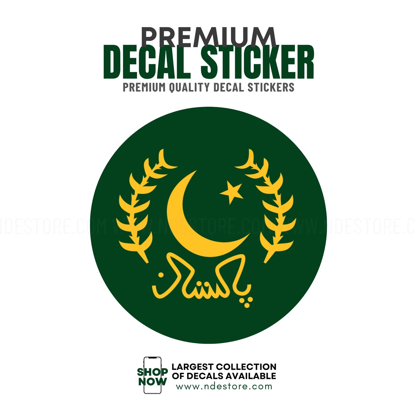 STICKER DECAL EMBLEM PAKISTAN