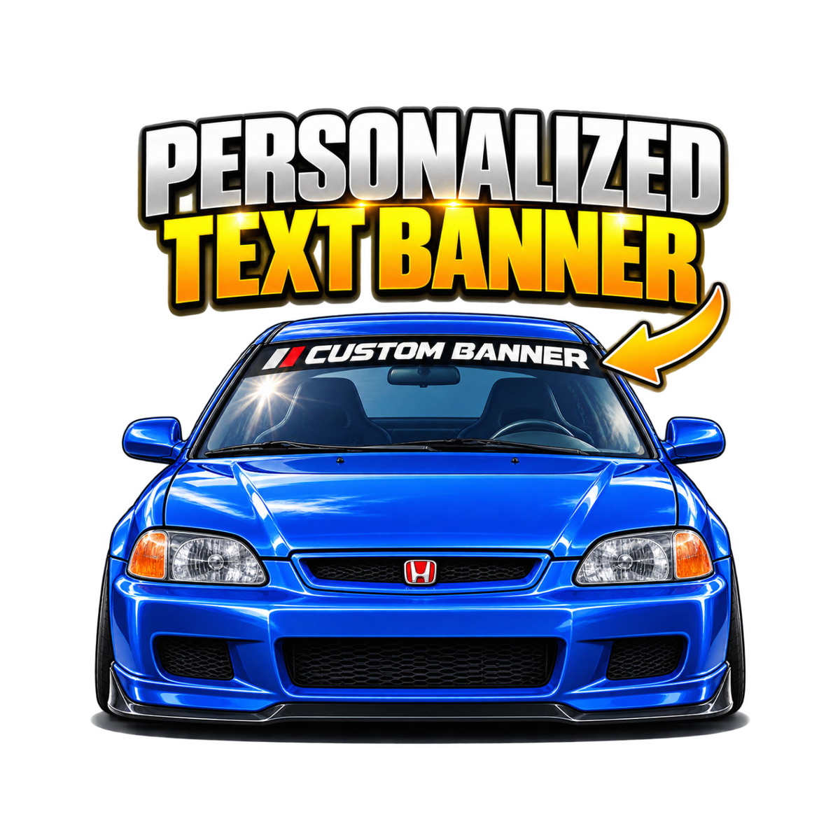 CUSTOM TEXT BANNER STICKER