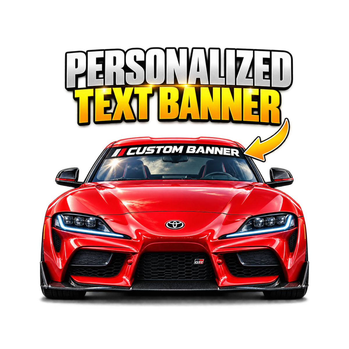 CUSTOM TEXT BANNER STICKER