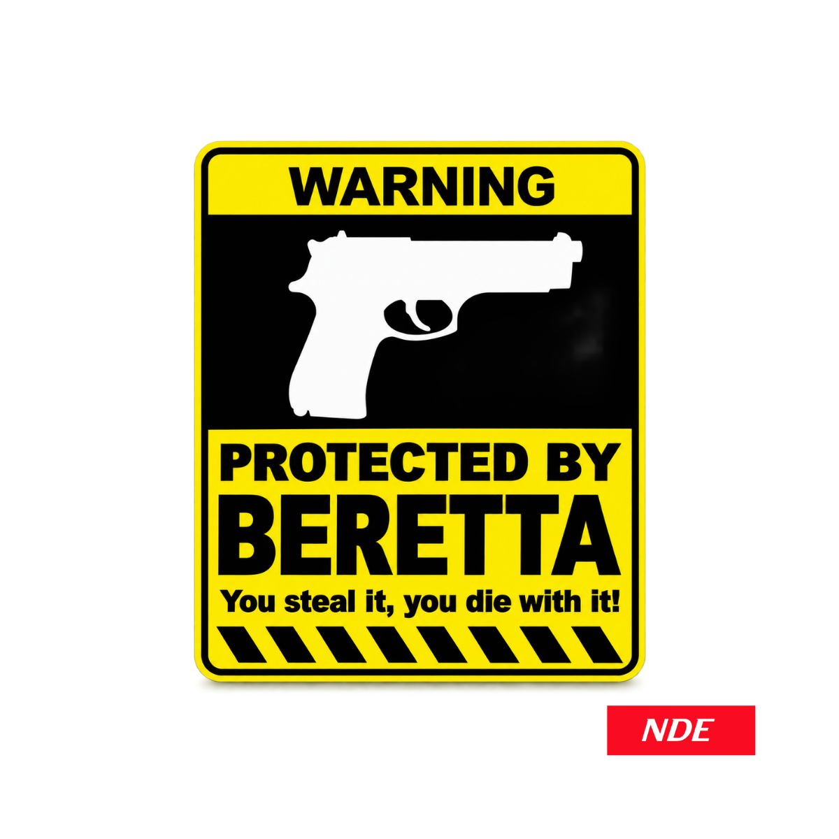 STICKER DECAL PROTECTED BY BERETTA