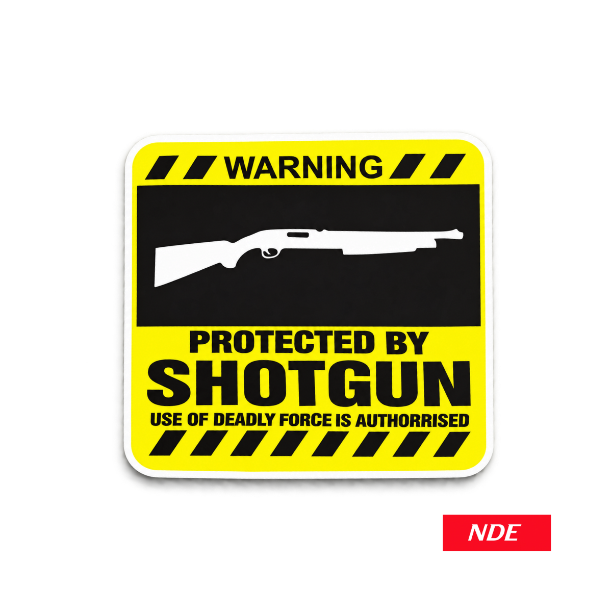 STICKER DECAL PROTECTED BY SHOTGUN