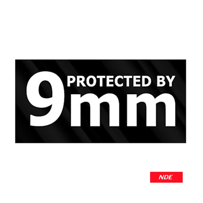 STICKER DECAL PROTECTED BY 9MM