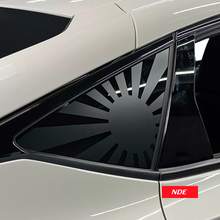 STICKER DECAL QUARTER GLASS RISING SUN