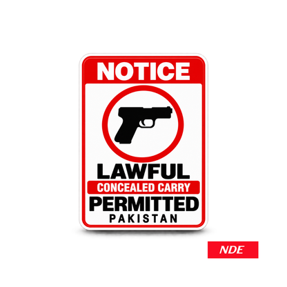 STICKER DECAL CARRY PERMIT