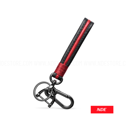 KEY CHAIN LEATHER STRAP RED