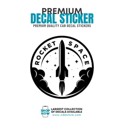 STICKER DECAL ROCKET SPACE