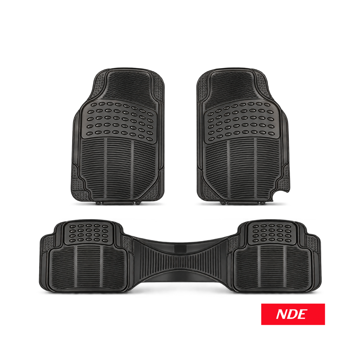 FLOOR MAT SET SILICONE BLACK