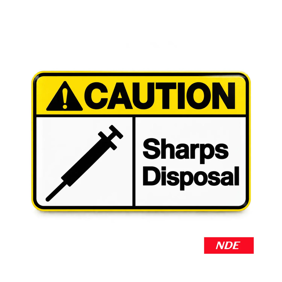 Sharps Disposal warning sticker decal