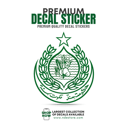 STICKER DECAL SINDH GOVERNMENT EMBLEM