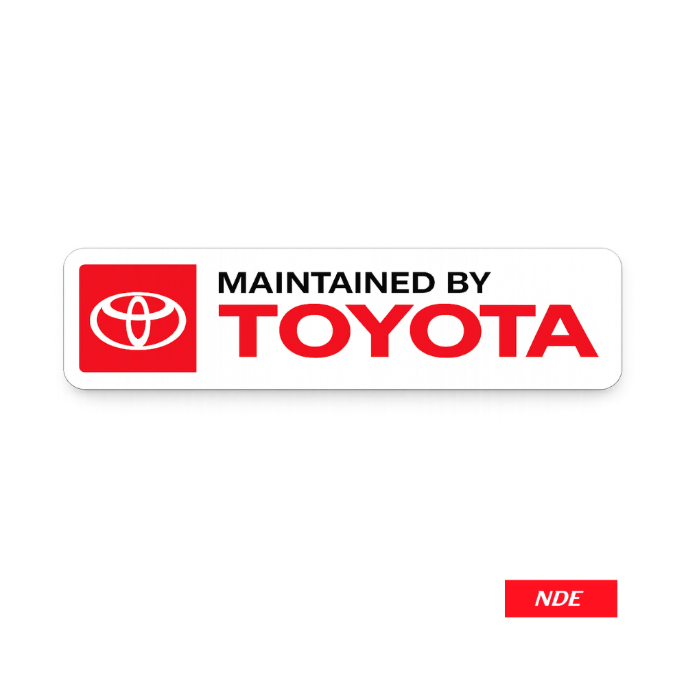 STICKER DECAL MAINTAINED BY TOYOTA